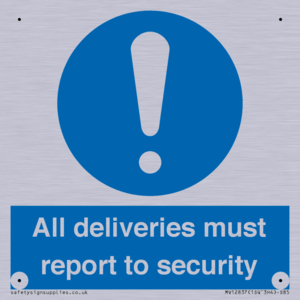 All deliveries must report to security